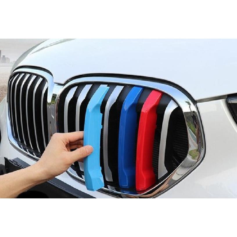 For BMW X1 F48 20 21 22 ABS 3-Color Front Center Mesh Grille Grill Strip Trim