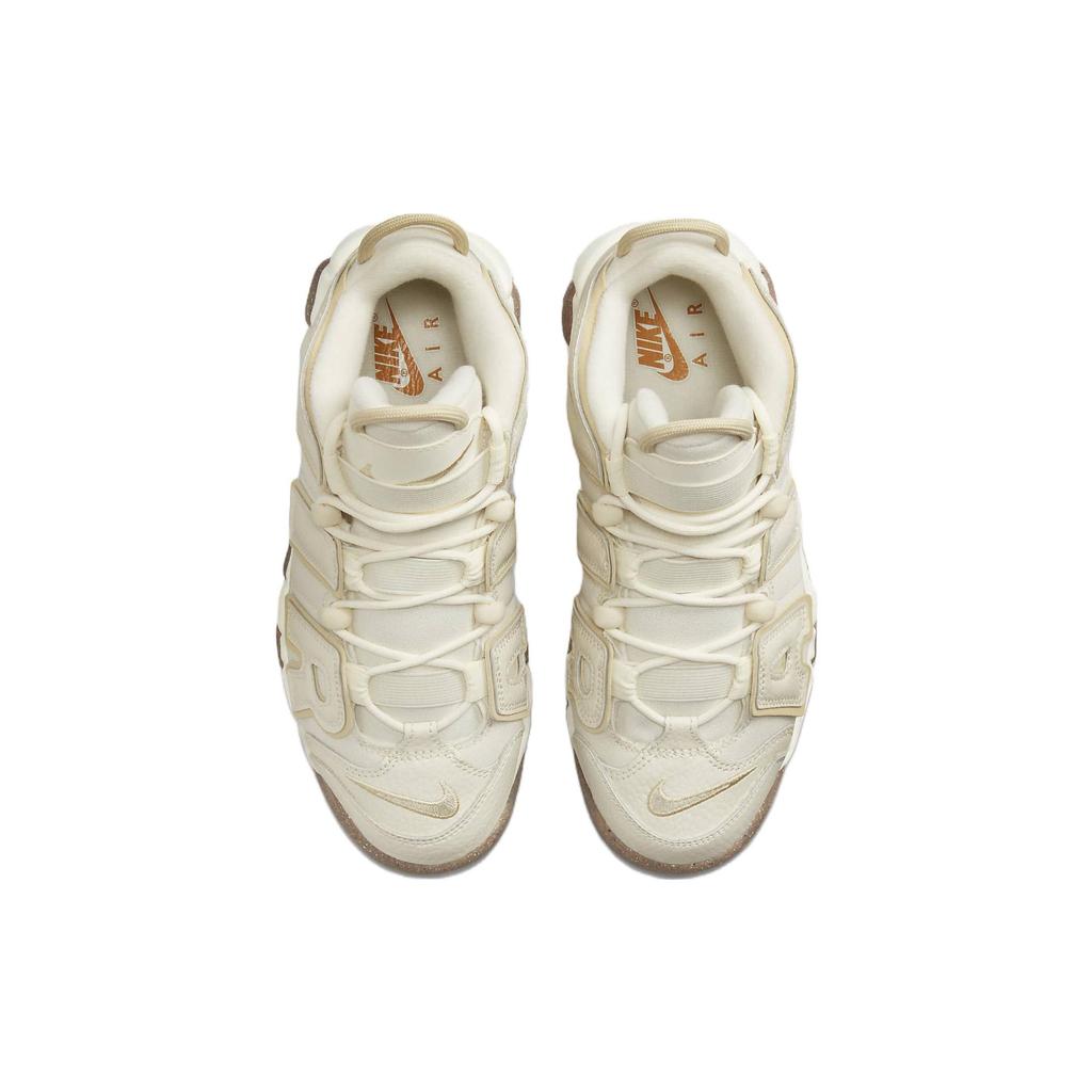 Nike Air More Uptempo GS Coconut Milk Team Gold Kids Sneakers Cream Gum-Dark-Brown DX1939-100
