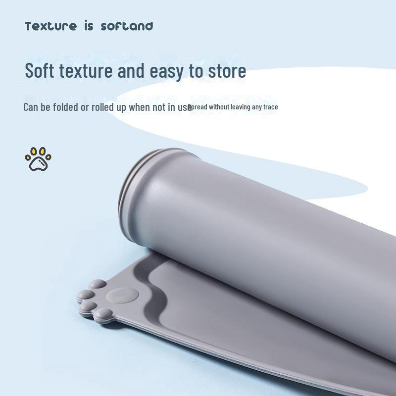 Large Non-slip Silicone Pet Dining Mat - Anti-spill, Easy-to-clean, Food Grade