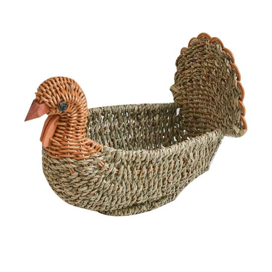 Павлин, индейка, утка, плетеная корзина для хранения из ротанга, органайзер для еды, фруктового хлеба