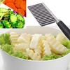 Home Accessory Stainless Steel Potato Chip Vegetable Crinkle Cutter Blade Slicer Wave Knife