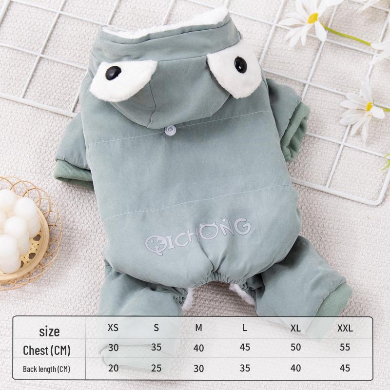 Зимняя куртка для четвероногих собак и кошек - толстая, теплая хлопковая куртка для домашних животных: Идеально подходит для тедди, бишонов и французских бульдогов осенью и зимой.