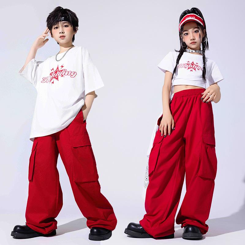Hip Hop Style Street Dance Costumes for Kids: Trendy Summer Jazz Dance Outfits for Boys and Girls