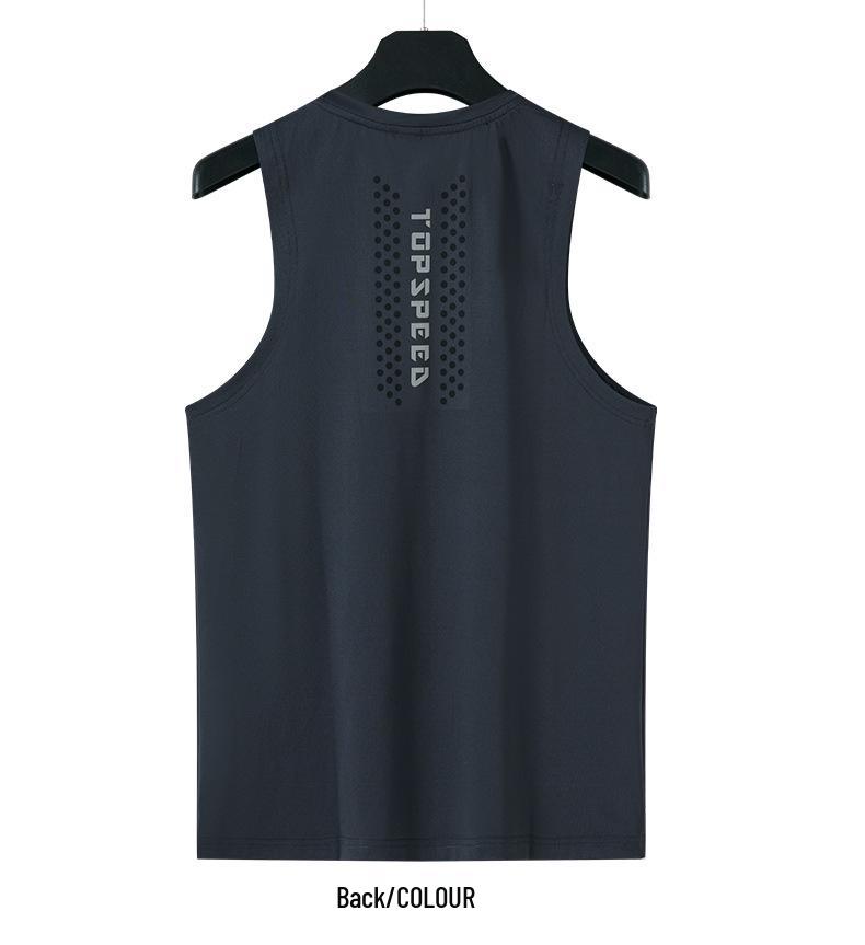 Мужская ультратонкая быстросохнущая эластичная спортивная майка, многоцветная, без рукавов