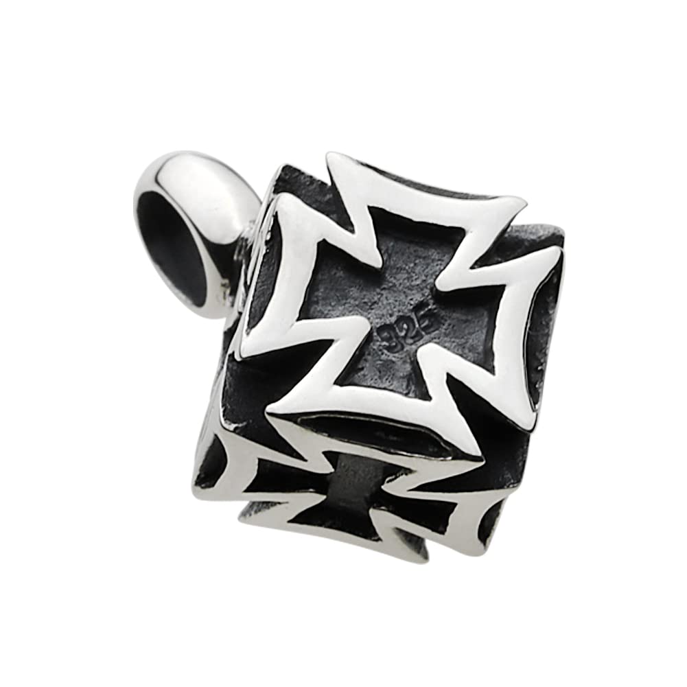 Подвеска-кубик Железный крест fp0290 [Figmart] [Серебряный аксессуар]