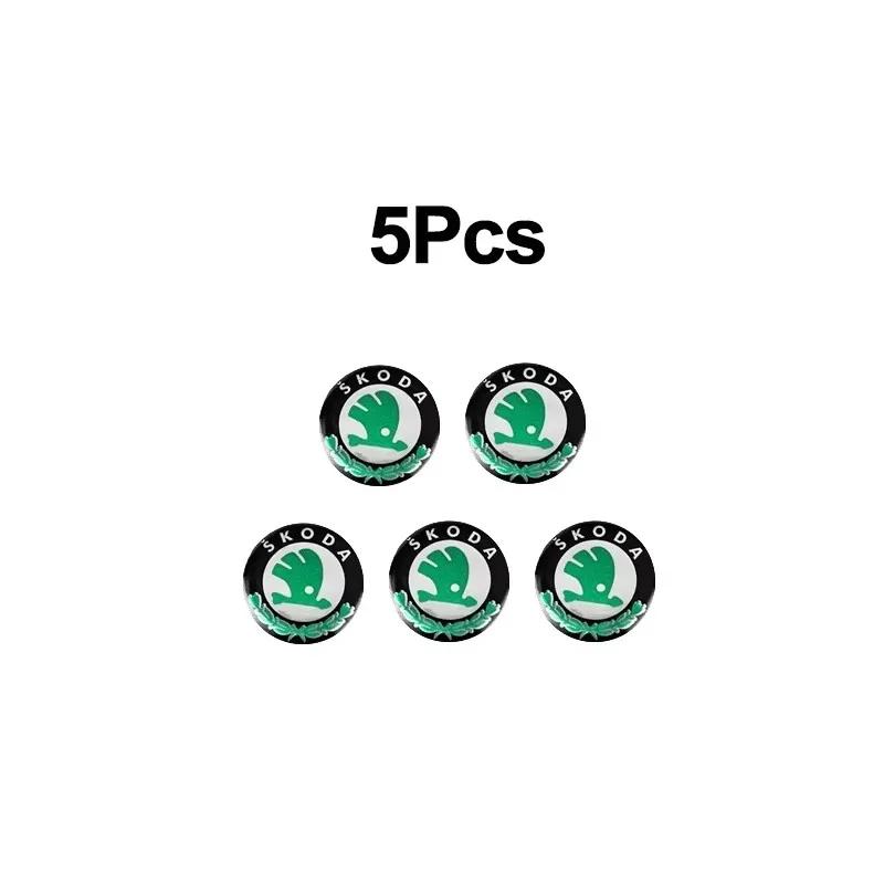 NADH5 10mm Car Remote Key Sticker Aluminum Emblem Decal For Skoda Enyaq A7 Octavia Kodiaq Fabia Superb Rapid Kamiq Karoq Derivati Yeti