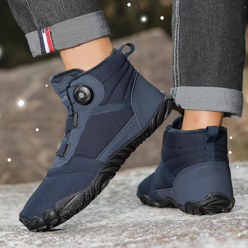 2025 Fashionable Men's Ankle Boots Turn Buckle Snow Shoes for Men and Women Waterproof and Warm Hiking Shoes for Outdoor Sports