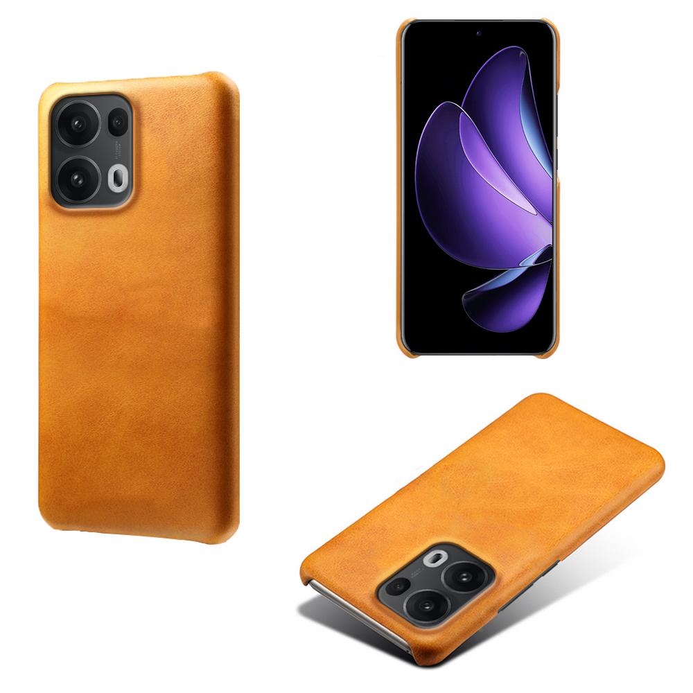 For Oppo Reno13 Pro 5G Case Calf Texture PU Leather Hard PC Protective Phone Cover
