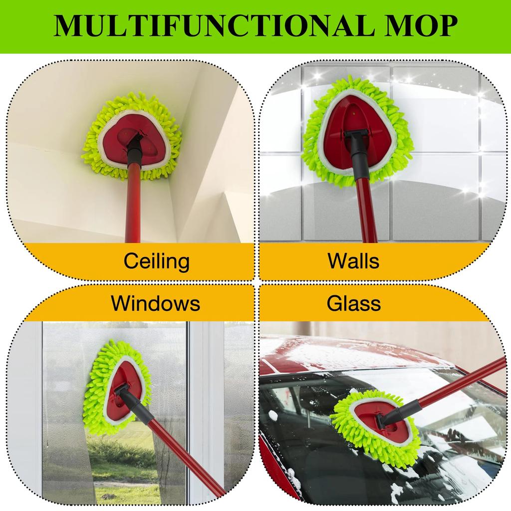 Сменная насадка-швабра из микрофибры и шенилла для швабры O-Cedar/Vileda Easywring с системой с двумя резервуарами, Микрофибровые шениллевые салфетки для швабры