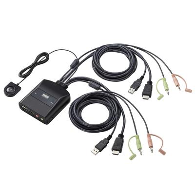 Sanwa Supply PC автоматическое коммутационное устройство с ручным переключателем (Совместимость с 4K, 21) SW-KVM2WHUUS
