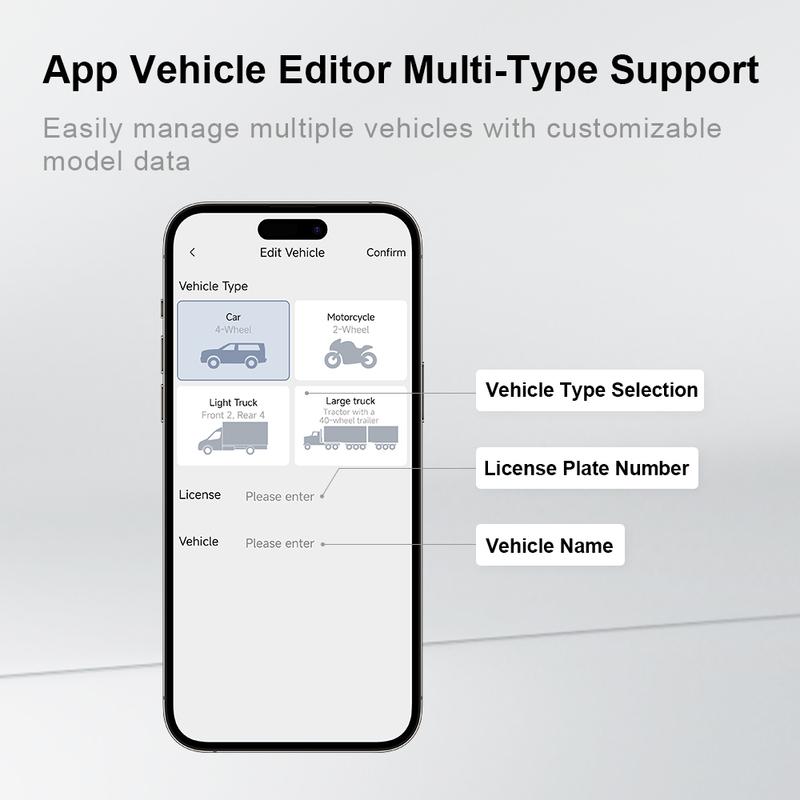 Новый внешний Bluetooth TPMS Датчик давления в шинах BT Мобильное приложение Мониторинг в реальном времени Универсальный для Мотоцикла Автомобиля и 6-колесного Грузовика