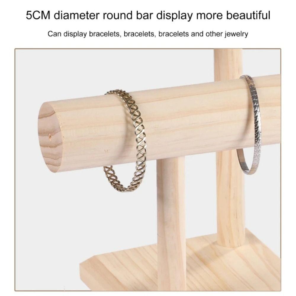 Natural Wood Bracelet Storage Rack Multi-purpose Tier Jewelry Stand Jewelry Display Stand  Girls