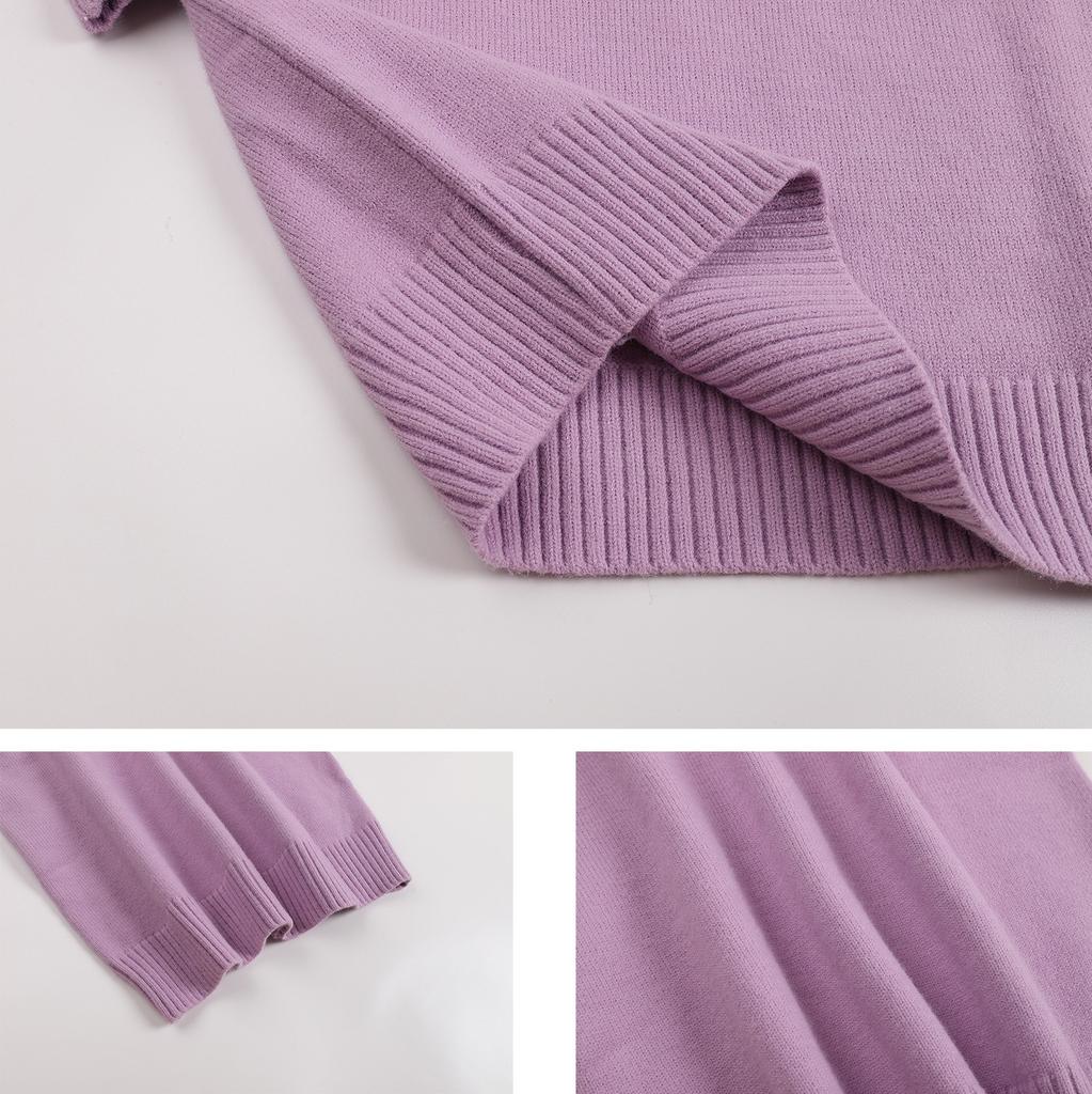 AMI New Polo Collar Knitted Sweater Jacquard Love Couple Woolen Sweater