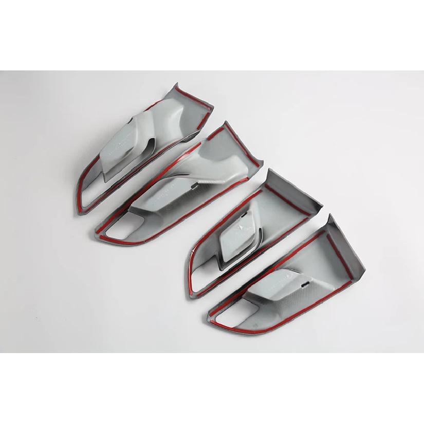 For MG 3 MG3 2024 2025 2026 Carbon Fiber Style Inner Door Handle Cover Catch Bowl Trim ert Bezel Frame Garnish