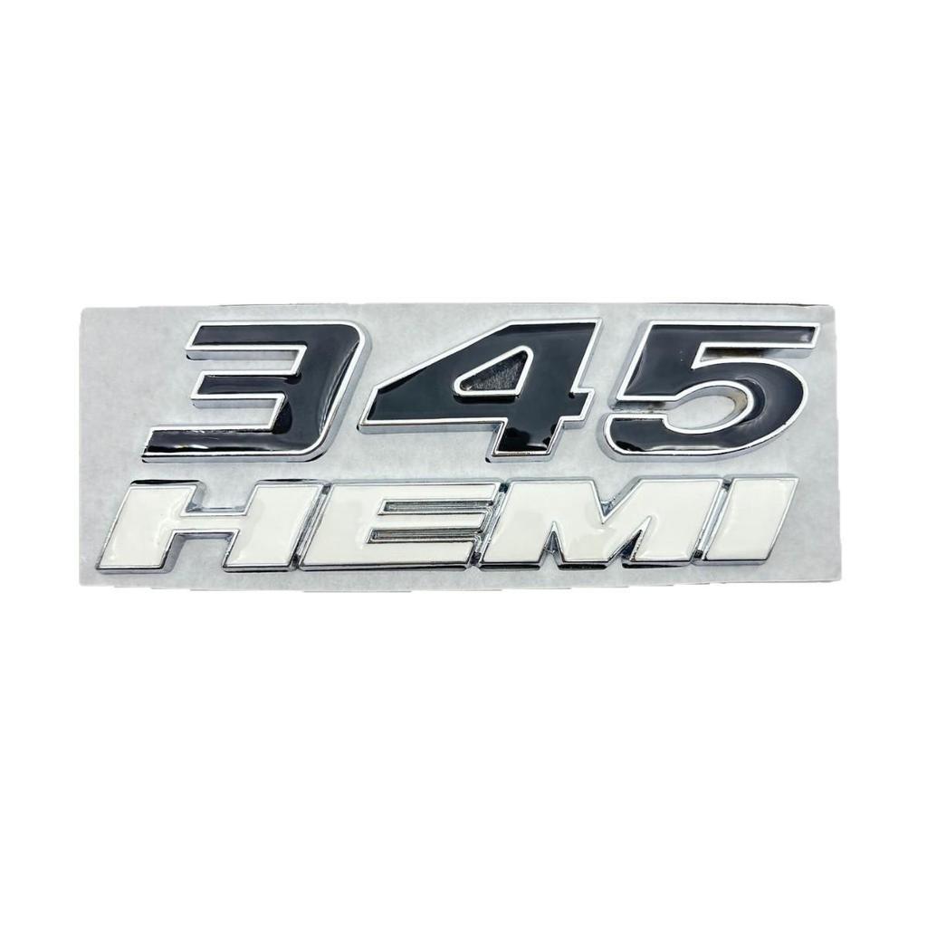 Dodge 345 HEMI Modified Emblem Decal for RAM 1500/2500 Pickup Truck - Metal Car Sticker