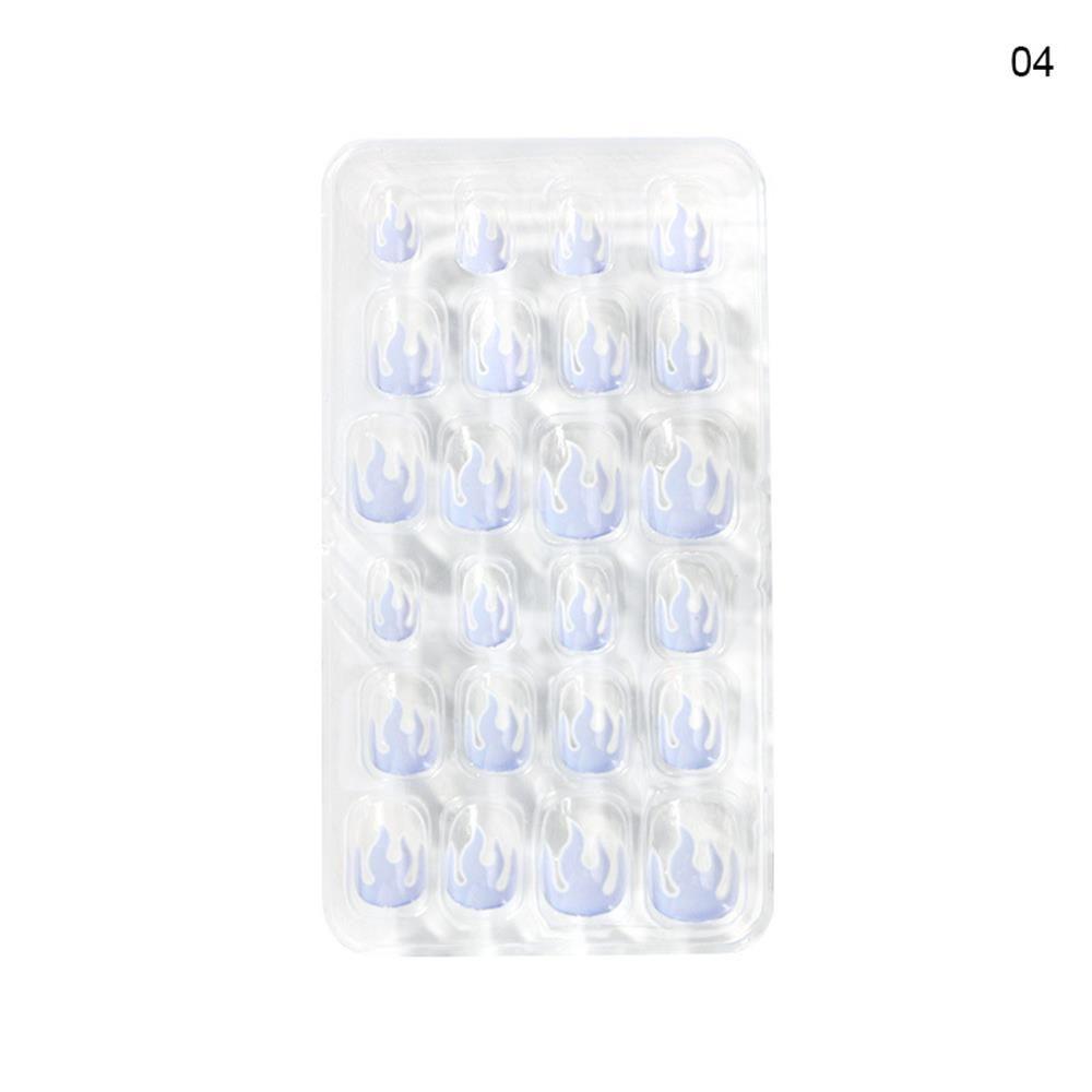 24PCS Nail Tips Reusable Nails Art Detachable Full Cover Fake Nails Press on Nails False Nail Tips