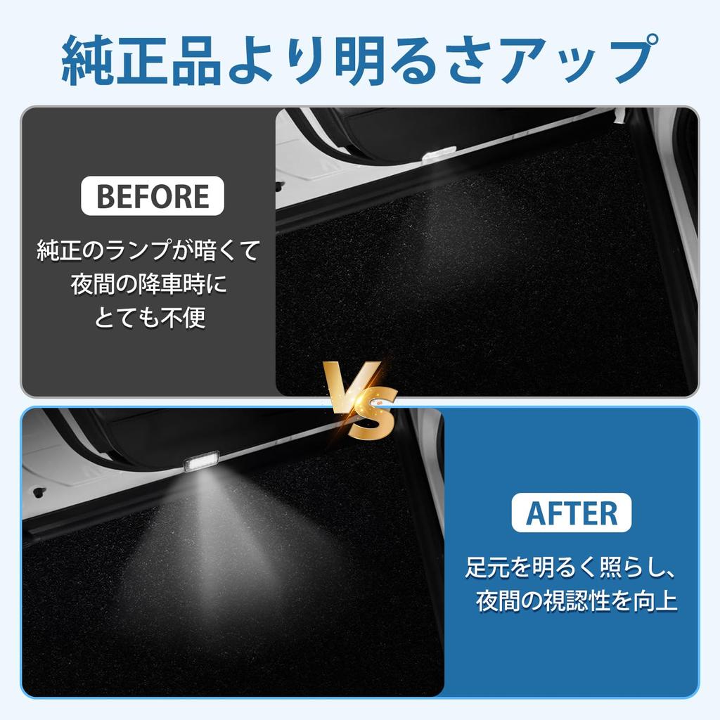 Virauto Toyota Vellfire 30 Series 20 Series Courtesy Lamp LED Door Welcome Light VELLFIRE Exclusive Foot Lamp Courtesy Light Pure White Light White