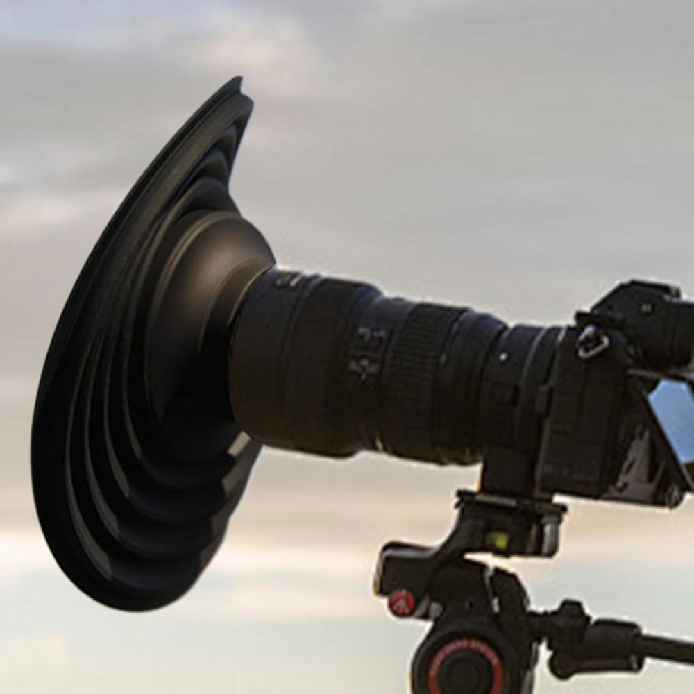 Silicone Lens Hood for Cameras | Silicone DSLR Camera Lens Cover - 50-70mm Anti-Glass Reflection Lens Cover for Water Splashes, Snow, Dust, and Mud