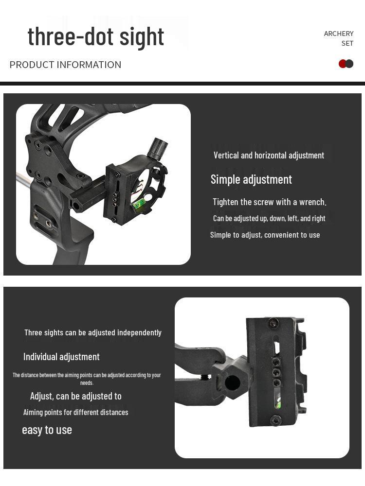 SP800 Compound Bow Beginner Set: Includes Short Rubber Dampener, Sight, Arrow Rest.