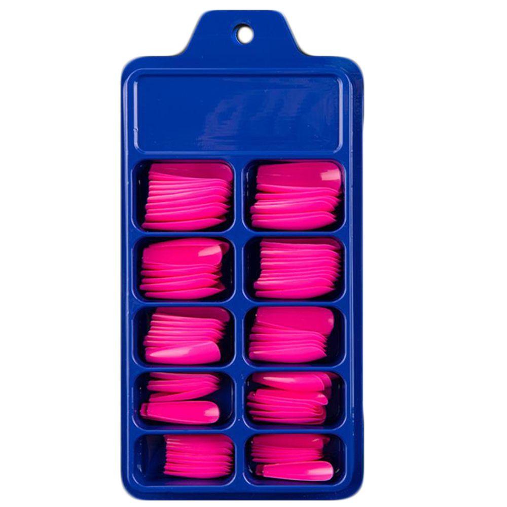 100Pcs/Set Candy color Beauty Tools Acrylic False Nail Tips Full Cover Coffin Fake Nails Manicure