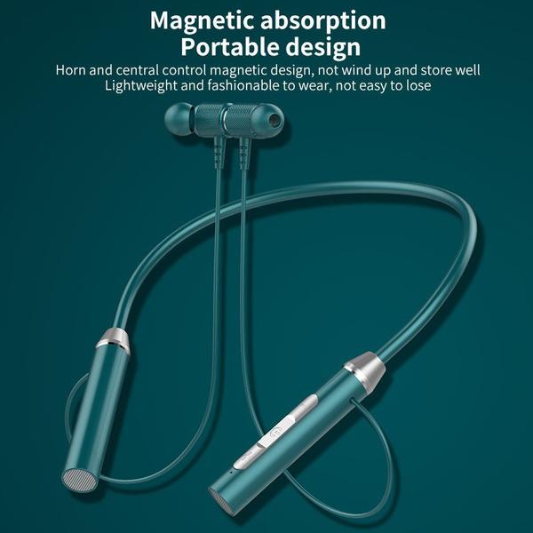 Магнитные подвесные Bluetooth-наушники на шею, обновление Bluetooth 5,2, гарнитура, наушники-вкладыши, поддержка карт памяти, музыкальный плеер