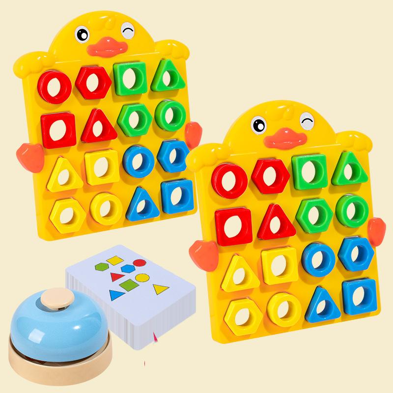 Детские игрушки Монтессори 3D деревянные пазлы для детей от 3 до 6 лет DIY Геометрические фигуры Сопоставление цветов Обучающая развивающая игра