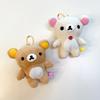 Bear Adorable Relaxed Plush Toy Keychain Soft Short Plush Cartoon Gift Character