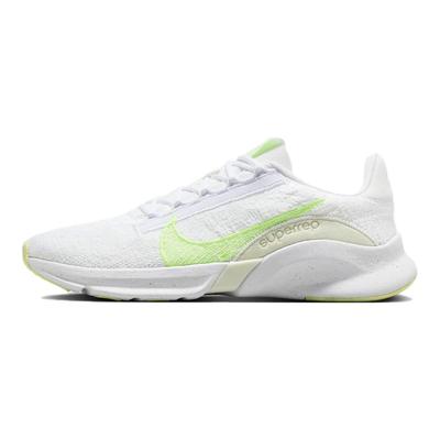 Женские кроссовки SuperRep Go 3 Flyknit Next Nature White Lime Blast, светящееся зеленое морское стекло DH3393-106