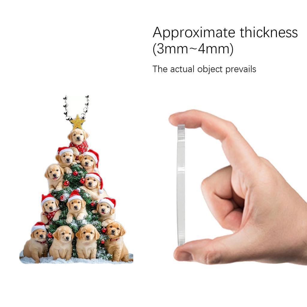 Рождественские акриловые плоские мультяшные декоративные подвески, украшения для рождественской елки, подвески для украшения автомобиля