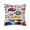 Наволочка Винтажный Дизайн Рыба Форель Наволочка Мультяшные Рыбки Наволочка Для Офиса Автомобиля Дома Декоративные Наволочки