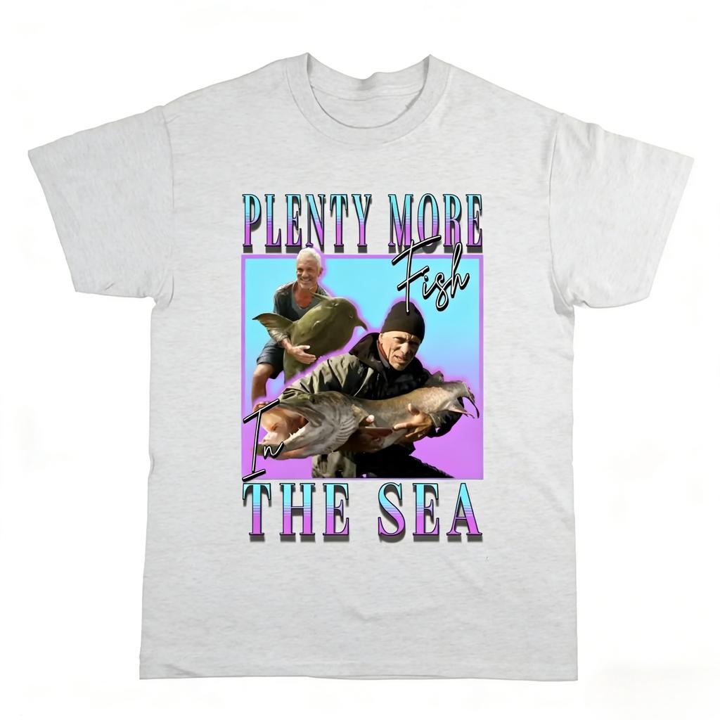 2026 River Monsters Homage T Shirt Plenty More Fish in The Sea Jeremy Wade Killer Catfish Fishing Homme Unisexs Clothing Summer