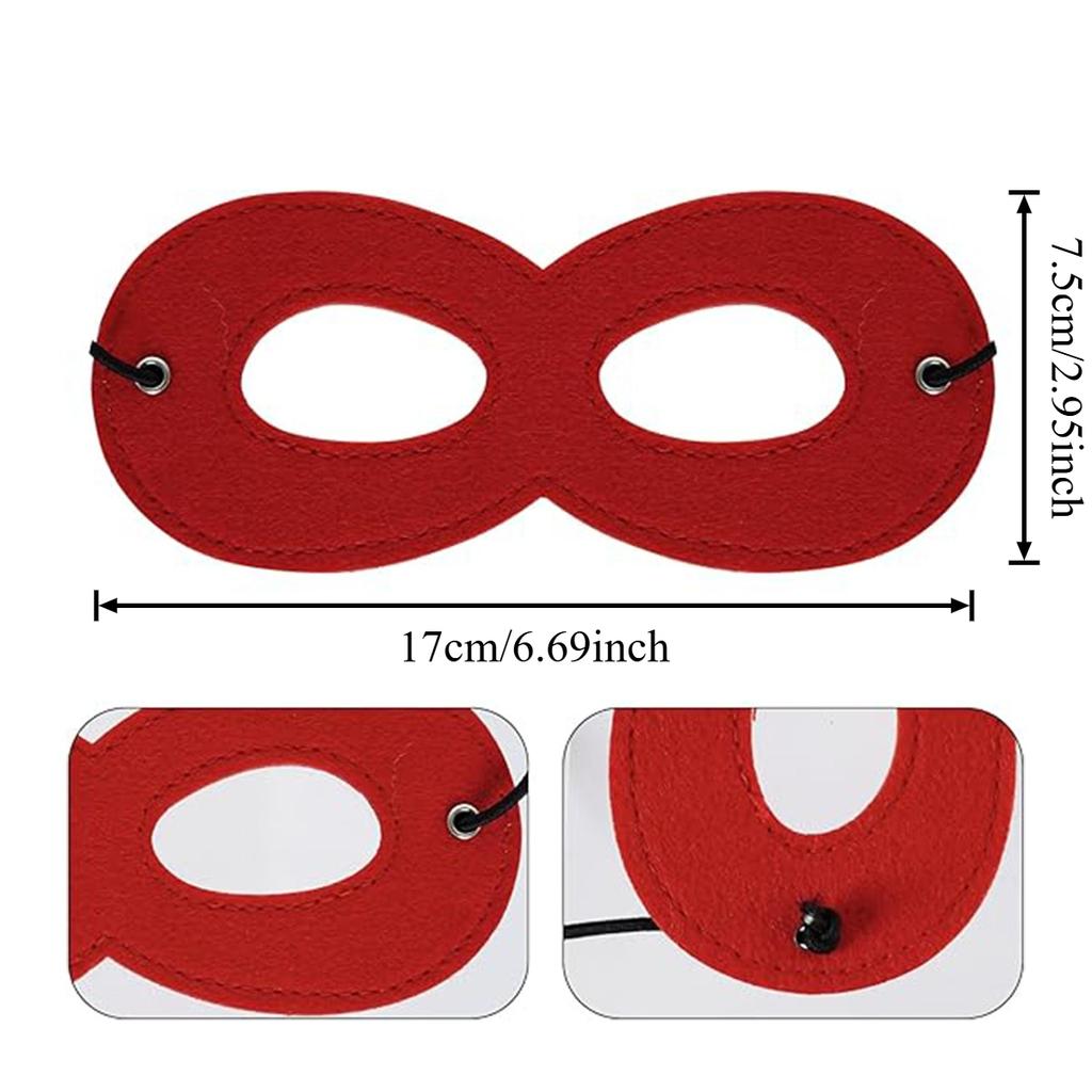 Party Dress Up Masks – Soft Felt Eye Masks with Adjustable Elastic, DIY Cosplay Props for Birthday, Halloween & School Role Play