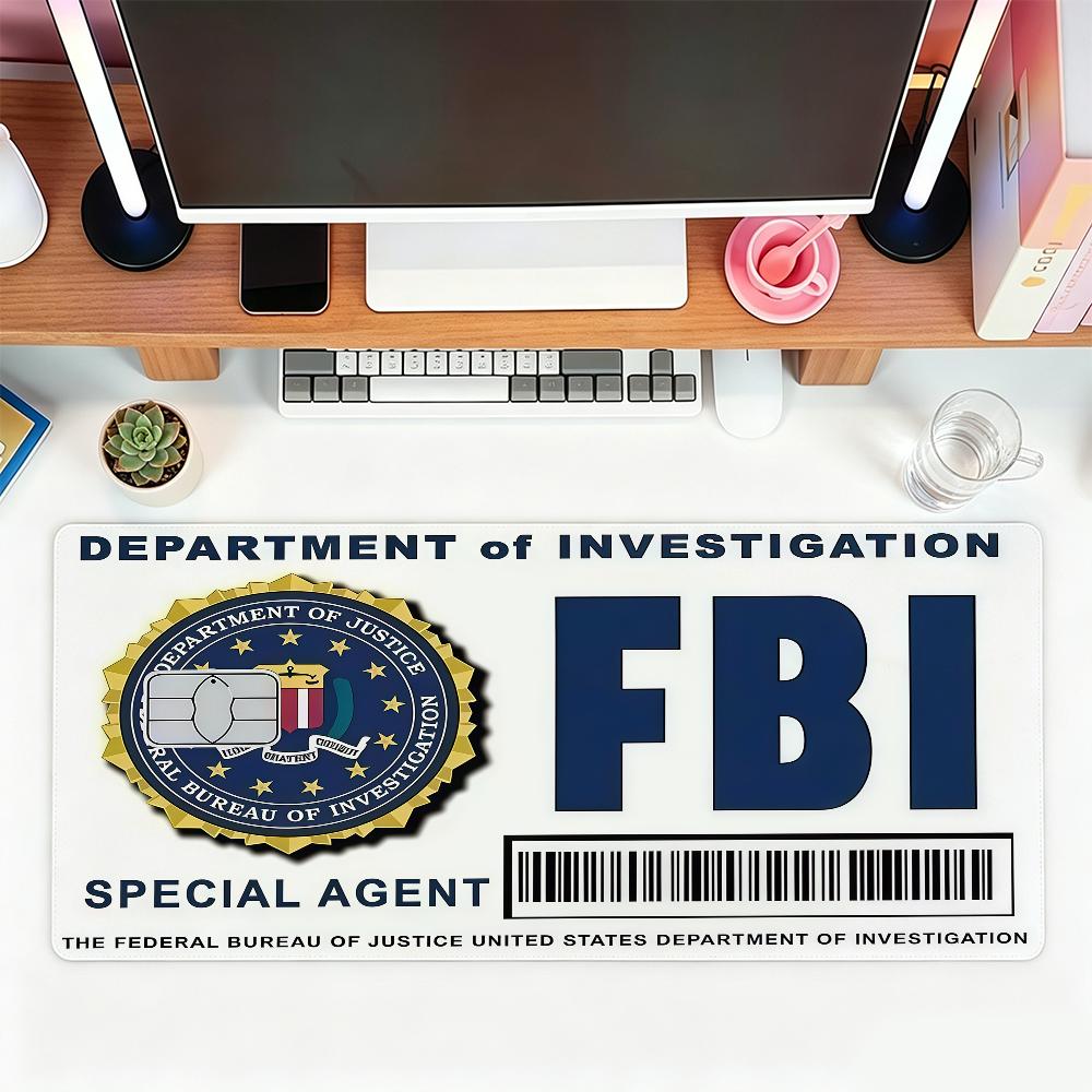 Fashion F-FBI Mouse Pad For Office Gaming And Keyboards Non-Slip Large Waterproof