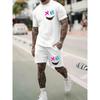 Fashion Men's T Shirt Shorts Set 3D Fun Printed Sportswear Two Piece Summer Oversized Men's Clothing Casual Hip Hop Streetwear