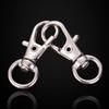 5 шт./лот, металлическая застежка-карабин для изготовления брелоков своими руками, разделенное серебристое кольцо для ключей «сделай сам», зажимы-крючки
