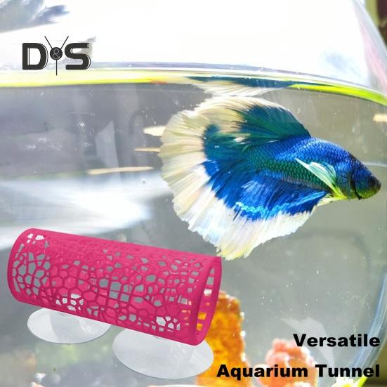 Туннель для петушка с присоской, полый спальный туннель для петушка, маленькая рыбка, креветки, игрушечный туннель для аквариума, украшения для аквариума, аксессуары для аквариума