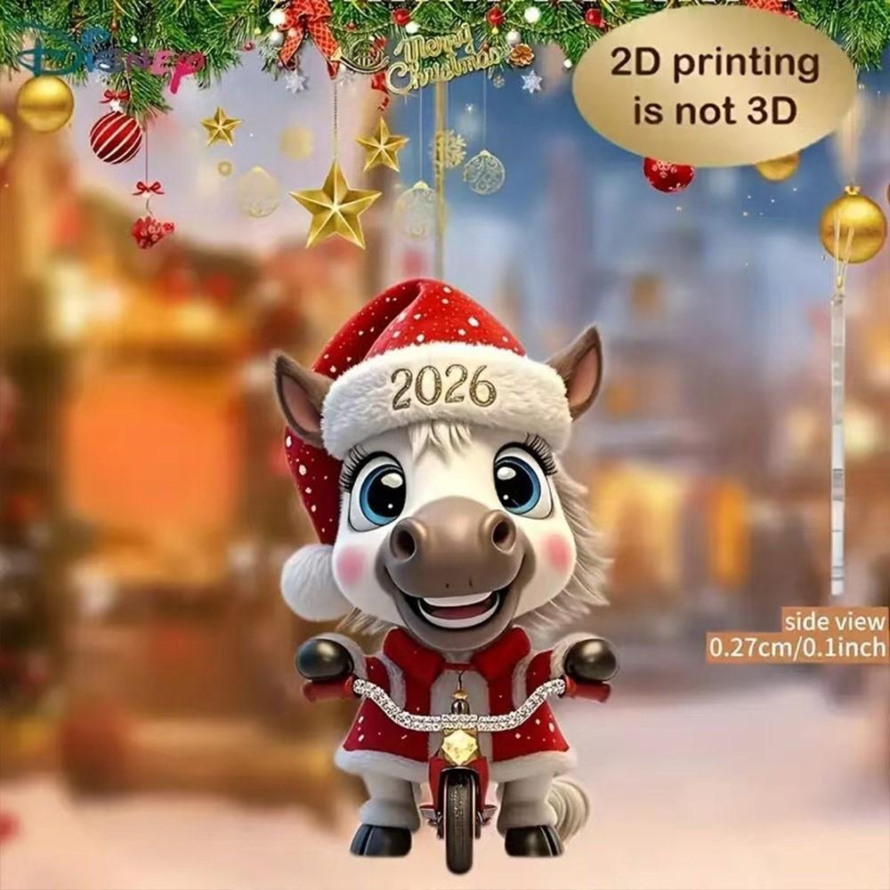 Новый 2D Плоский Рождественский Подвесной Кулон Сияющий Имитация Лошади Подвеска Балерина Акриловый Брелок Шармы для Сумки