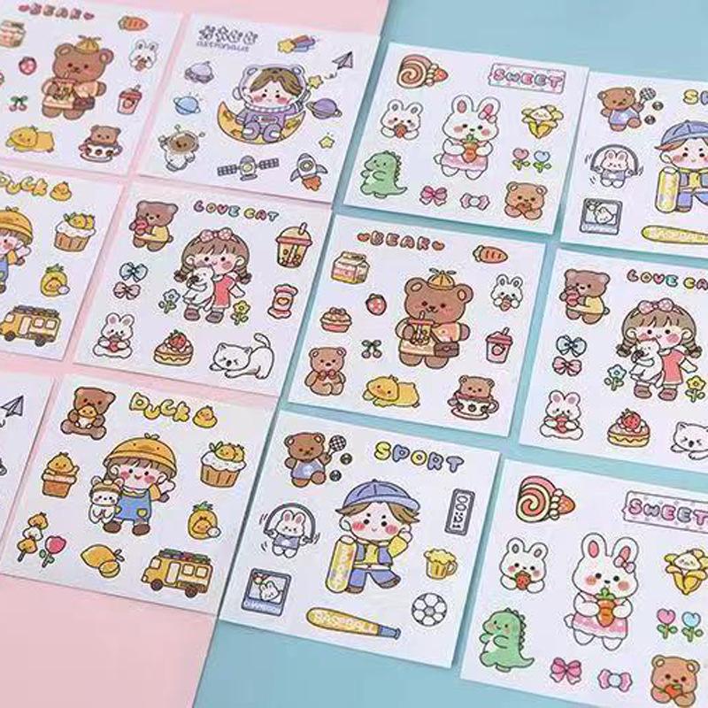 Креативный мультяшный мини-органайзер для стола в виде кролика с прозрачными ящиками для детских канцелярских принадлежностей