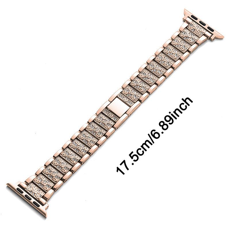 Классический женский ремешок с бриллиантами для Apple Watch Band 40 мм 45 мм 44 мм 41 мм 42 мм 38 мм металлический ремень Iwatch Series 7 SE 6 5 4 3 8 9 браслет