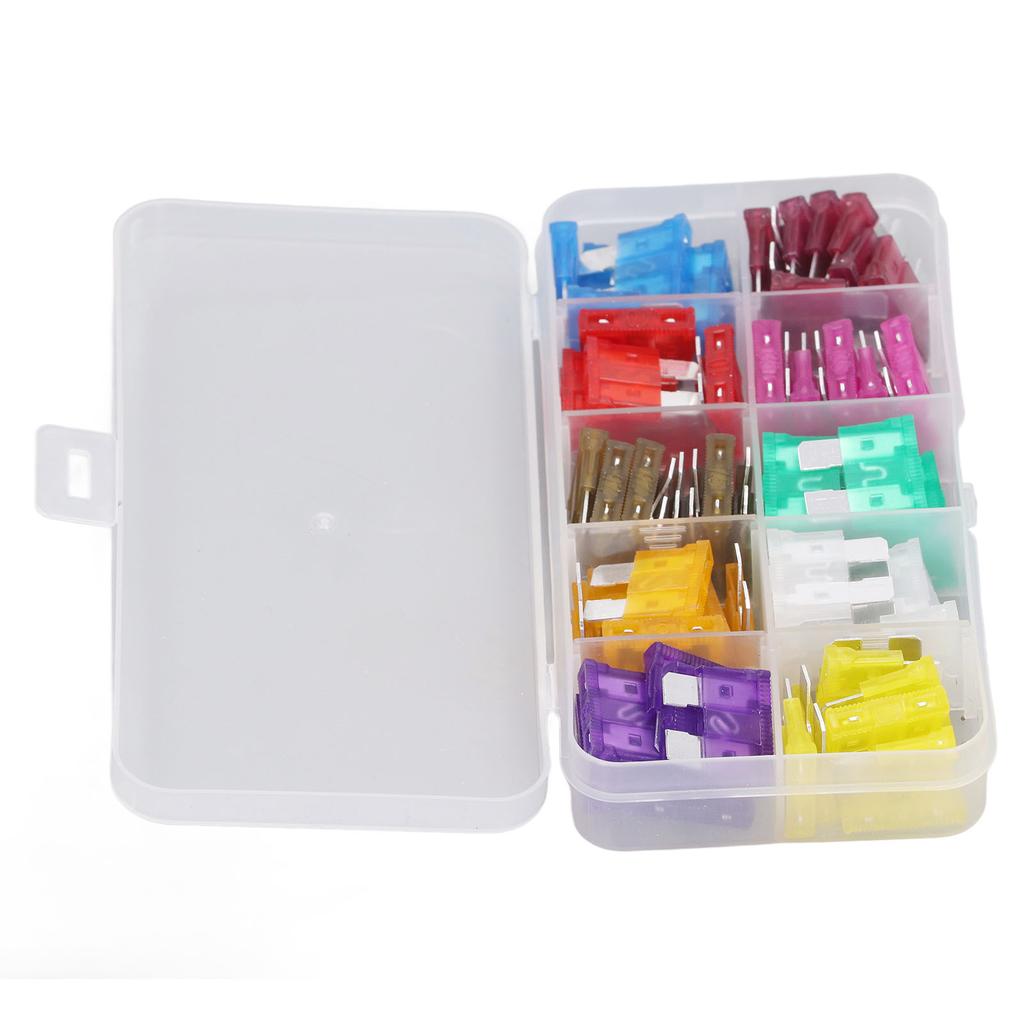 80 шт. автомобильных предохранителей штекерного типа среднего размера, набор для выбора предохранителей для автомобиля, морского автофургона, мотоцикла