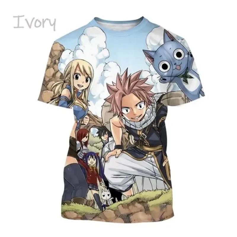 Fairy Tail T-shirt Classic Anime Men and Women 3D T-shirt Casual O-neck Printed Men and Women Short-sleeved T Shirt for Men