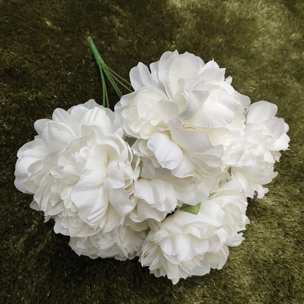 Многоцветный Искусственный Цветок Пион 5 Головок Шелковые Лепестки Искусственный Цветок Пион Цветочная Композиция Листья Реалистичные Цветы Пиона Подарок