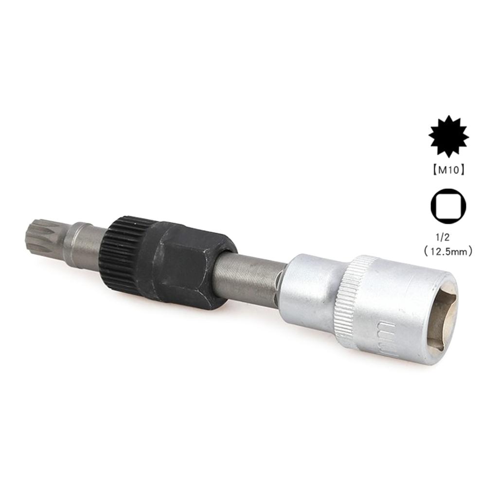Сверло для головки шкива генератора M10 с 33 зубцами, инструмент для снятия центрального болта шкива генератора, торцевой ключ