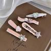 5Pcs/Set Heart Shape Hair Clips Cool Shiny Hair Accessories Trendy Barrettes  Women Girls