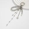 Star Rivet Pearl Beadeds Keychain Tassel Peach Heart Key Ring Gifts Chain Bag Pendant  Trendy