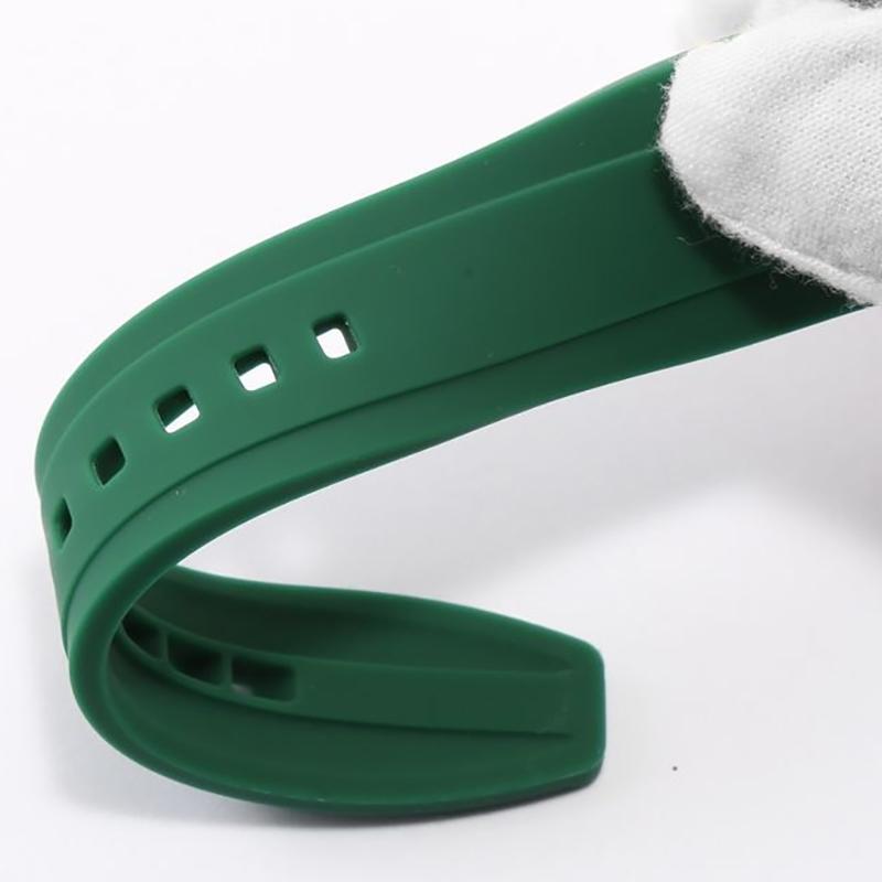 Резиновый силиконовый ремешок для Citizen Tissot Seiko Rolex с изогнутым концом, спортивный водонепроницаемый ремешок для часов, оранжевый браслет 18/19/20/21/22 мм