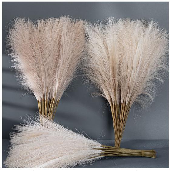 5/10/20PCS Fluffy Pampas Grass Boho Decor Artificial Flower Fake Plant Reed Simulated Party Wedding Home Decoration 42CM 5