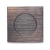 Square coaster, plain, made in Japan from burnt paulownia wood by Kanazawa Paulownia Crafts, Iwamoto Kiyoshi Shoten