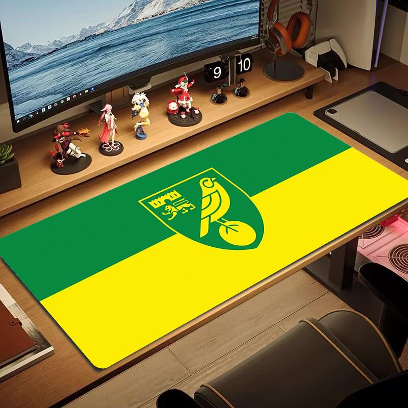 Norwich City Football Club Mouse Pad Large Gaming Table Cushion Non-slip Laptop Tablet Big Mousepad XXL Mat Mini PC Playmat With Lock edge_xia