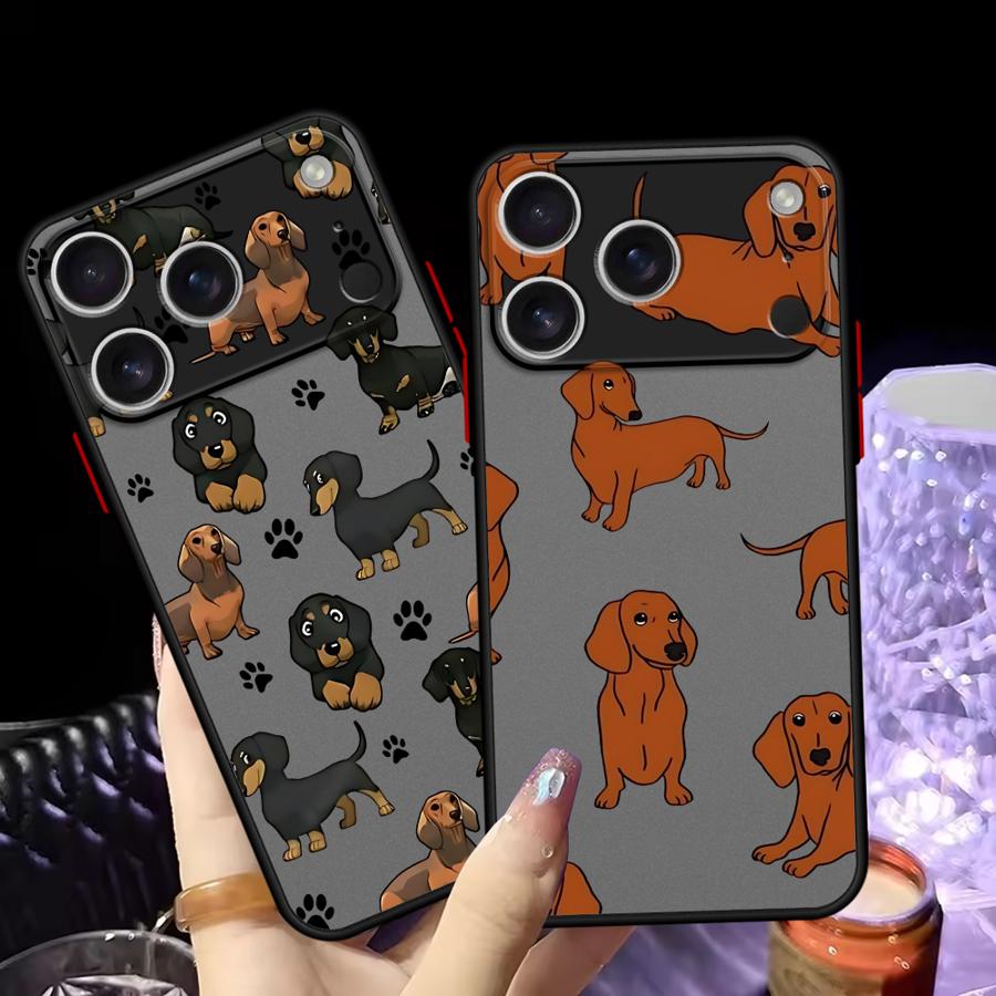 Интересный чехол с таксами для iPhone 12 16e 15 Plus 11 17 16 Pro Max 17 Air XS 13 Mini 14 Задняя крышка телефона